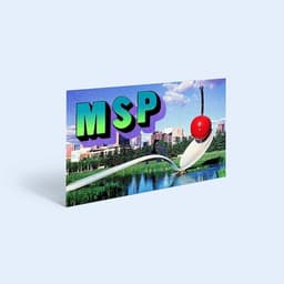 Picture of the Twin Cities skyline with MSP written across it.