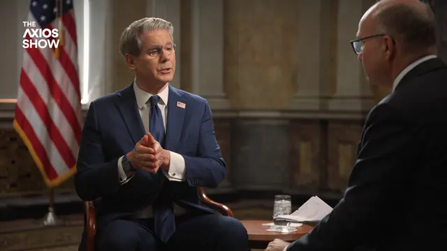 Treasury Secretary Scott Bessent being interviewed by Mike Allen on "The Axios Show."